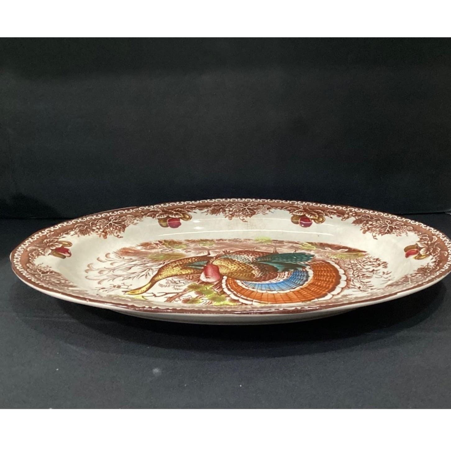 Fred Roberts Co Thanksgiving Turkey Platter, Ceramic Serving Tray, Tableware - Thumbnail 9