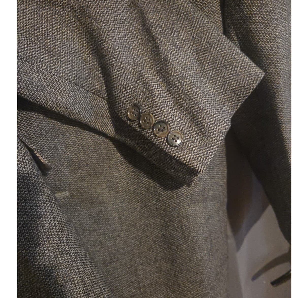 Roundtree & Yorke Gray Brown Micro Pattern Blazer, Men's 46L Sport Coat - Thumbnail 8