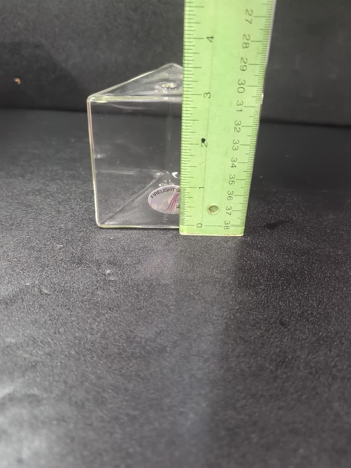 Firelight Glass 3" Medium Prism Candle, Triangle Candle, Prism Oil Lamp, Decor - Thumbnail 8