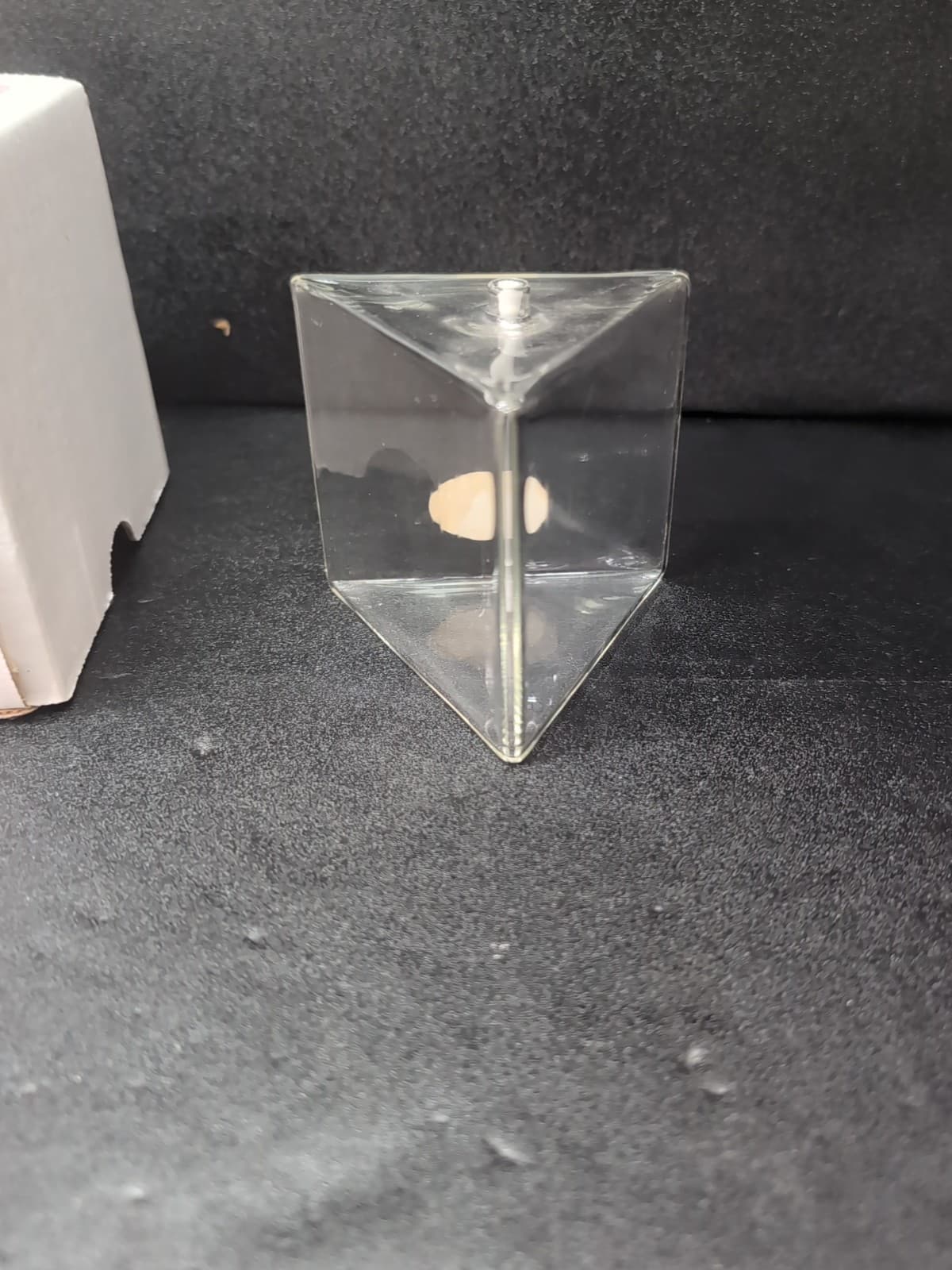 Firelight Glass 3" Medium Prism Candle, Triangle Candle, Prism Oil Lamp, Decor - Thumbnail 4
