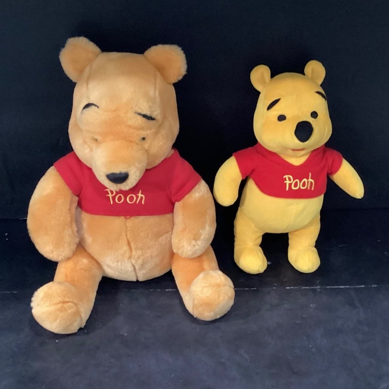 Disney Winnie the Pooh Plush Stuffed Animal Toys, Set of 2 Yellow Red Shirt Bear - Thumbnail 7