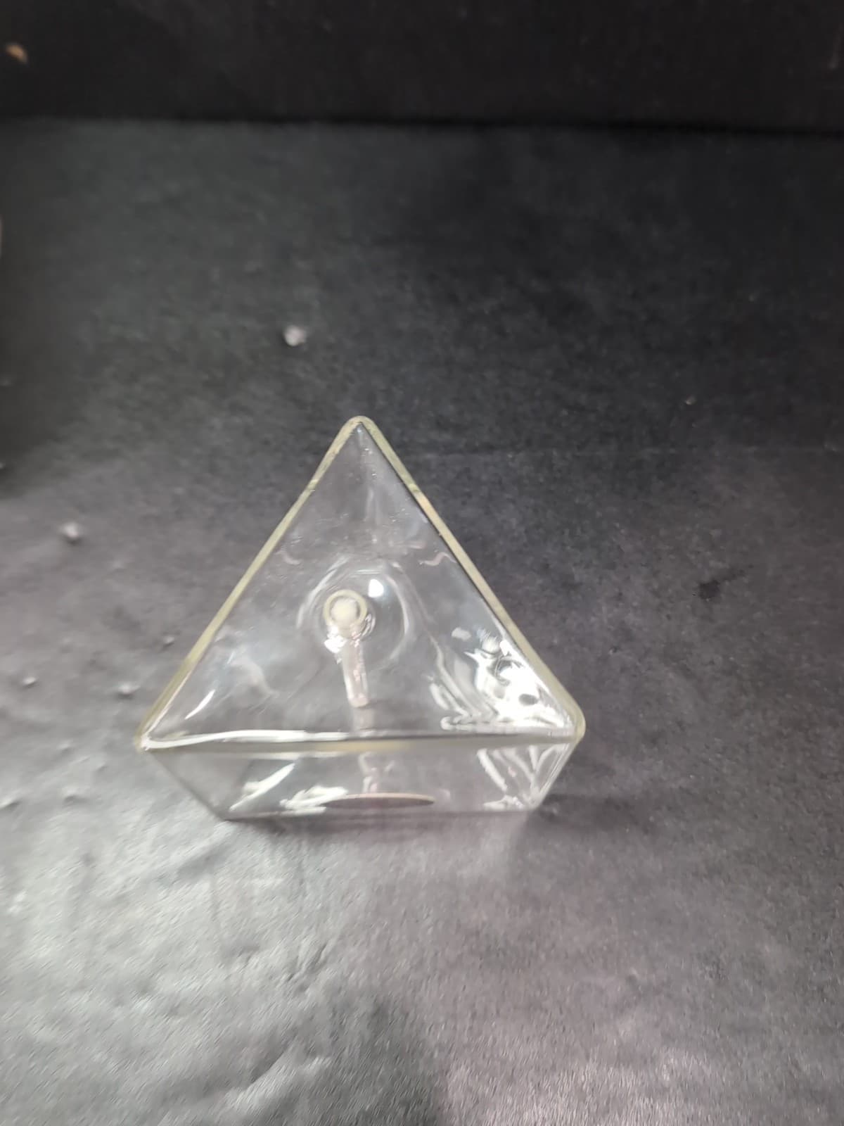 Firelight Glass 3" Medium Prism Candle, Triangle Candle, Prism Oil Lamp, Decor - Thumbnail 6