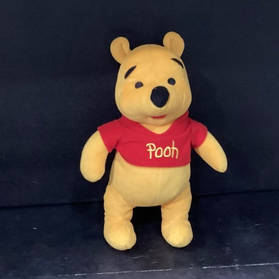 Disney Winnie the Pooh Plush Stuffed Animal Toys, Set of 2 Yellow Red Shirt Bear - Thumbnail 4