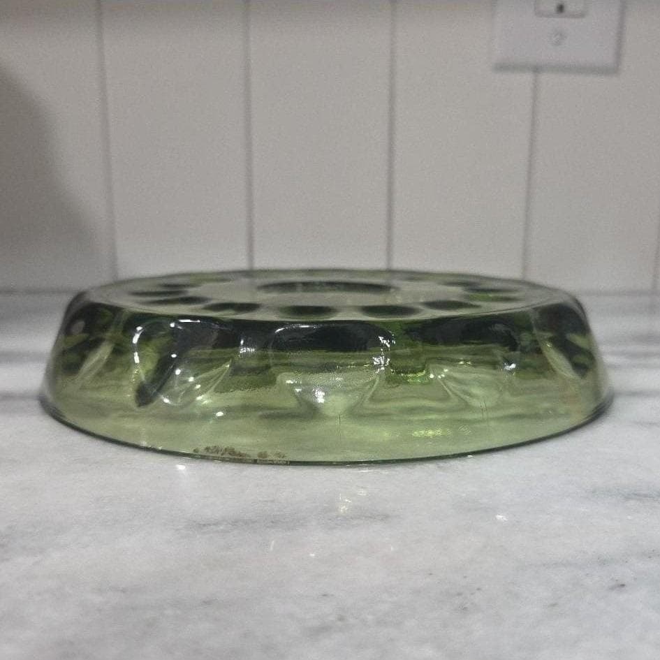Indiana Glass Green Relish Tray, Kings Crown Thumbprint Design, Replacement Dish - Thumbnail 7