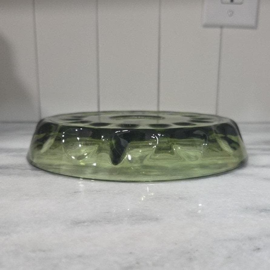 Indiana Glass Green Relish Tray, Kings Crown Thumbprint Design, Replacement Dish - Thumbnail 8