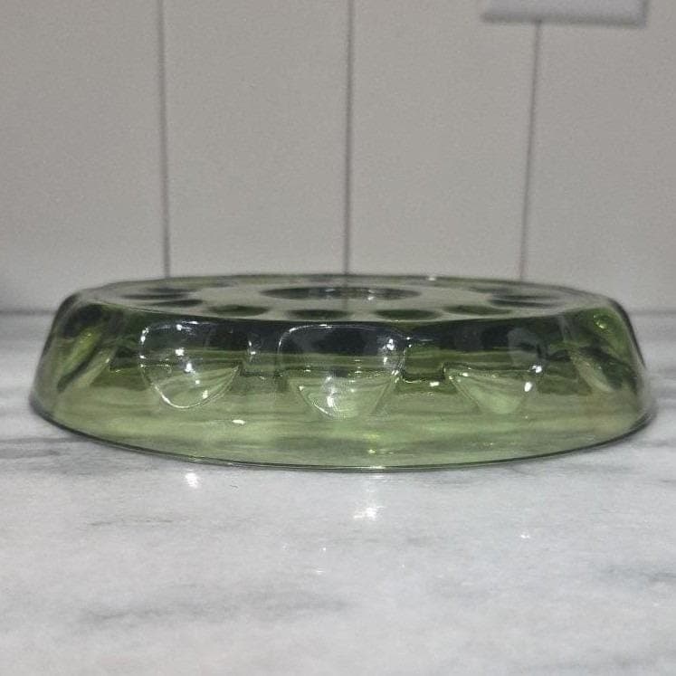 Indiana Glass Green Relish Tray, Kings Crown Thumbprint Design, Replacement Dish - Thumbnail 10