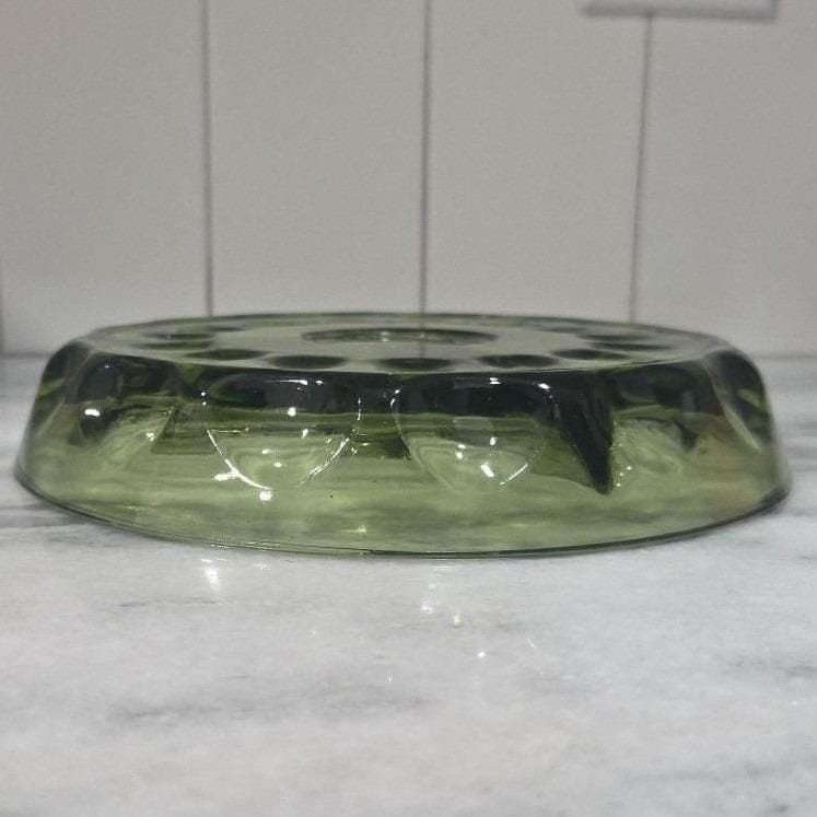 Indiana Glass Green Relish Tray, Kings Crown Thumbprint Design, Replacement Dish - Thumbnail 9