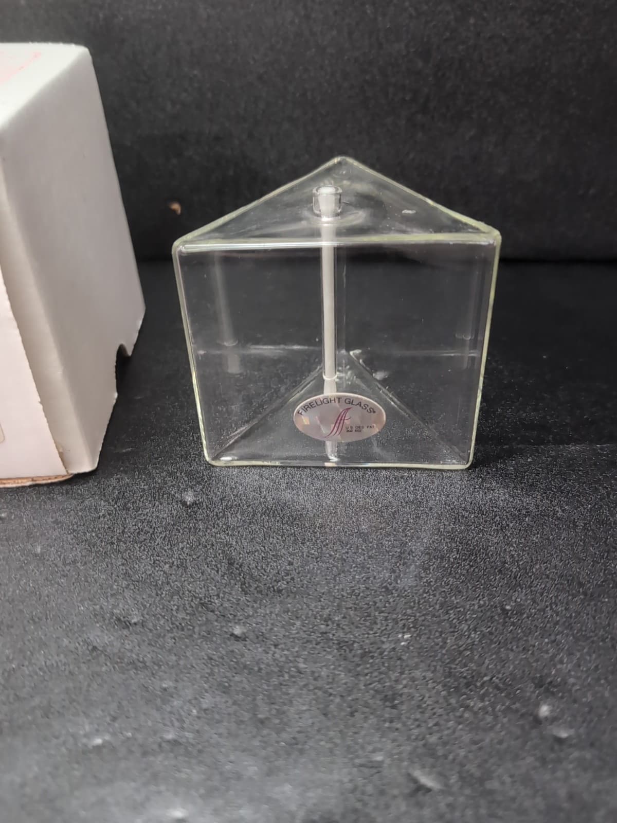 Firelight Glass 3" Medium Prism Candle, Triangle Candle, Prism Oil Lamp, Decor - Thumbnail 2