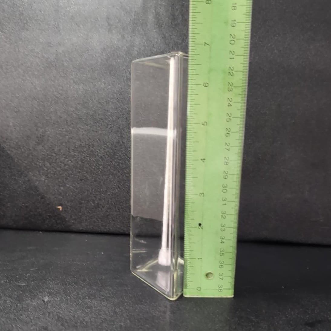 Firelight Glass 7" Diamond Oil Candle Lamp #287, Handblown Clear Glassware Decor - Thumbnail 7