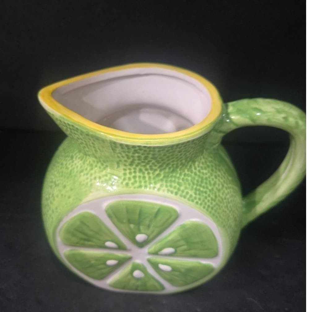 Alco Industries Lime Ceramic Pitcher, Vintage Green Jug, Replacement Tableware - Thumbnail 6