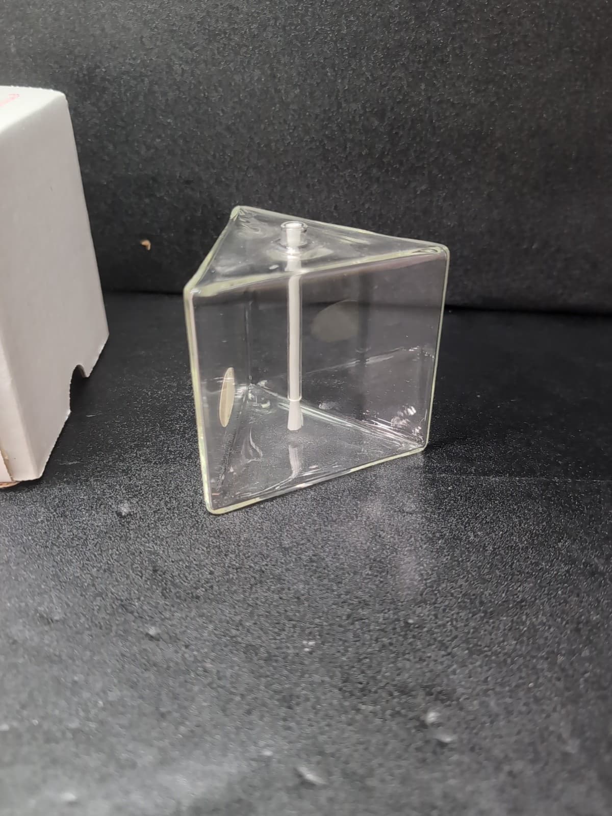 Firelight Glass 3" Medium Prism Candle, Triangle Candle, Prism Oil Lamp, Decor - Thumbnail 3