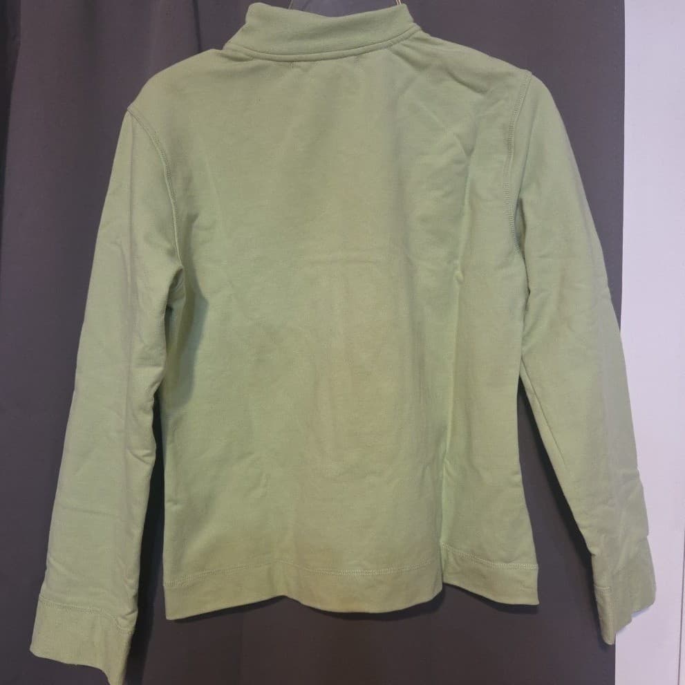 Tranquility Sage Green Floral Butterfly Zip Up Jacket, Mock Neck, Woman's Small - Thumbnail 4