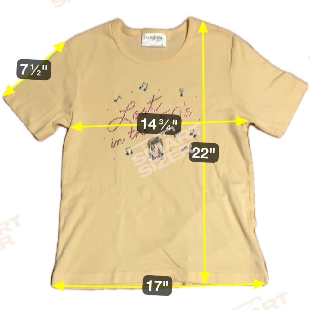 Cactus Bay Apparel Lost in the 50s Rhinestone Jukebox T-Shirt, Yellow Women's M - Thumbnail 2