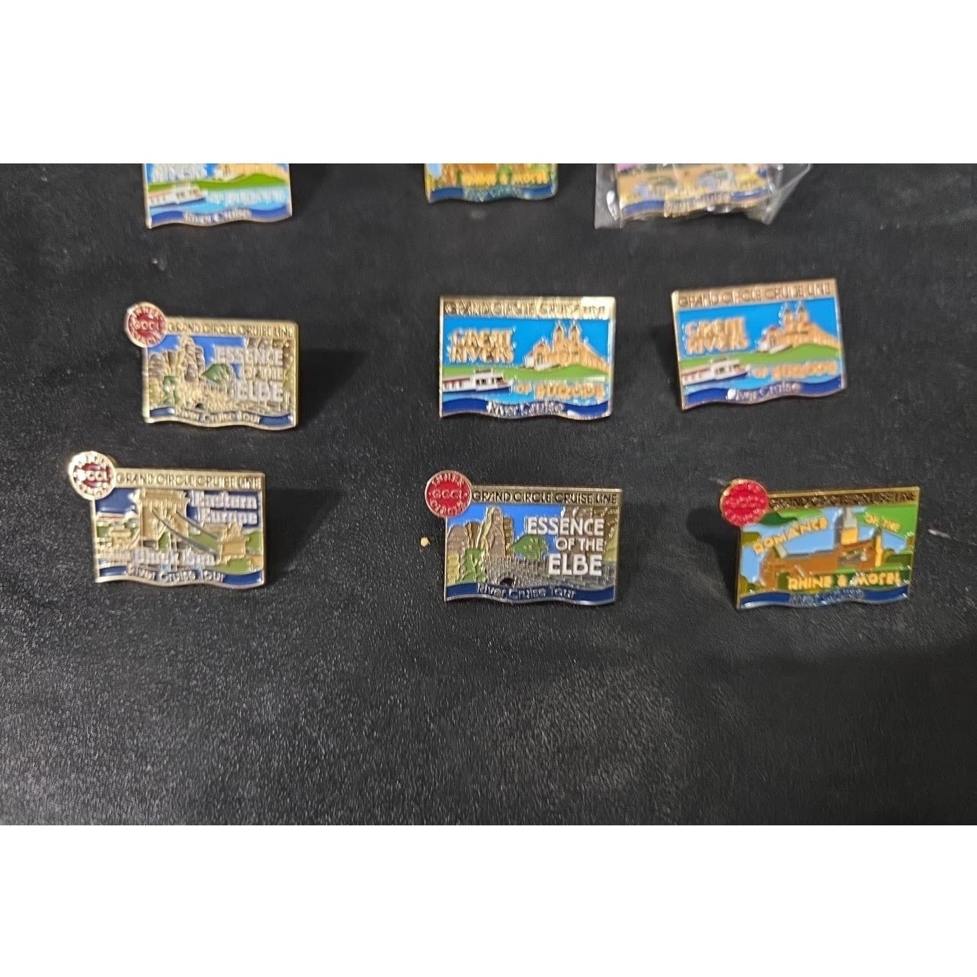 Grand Circle Cruise Line Travel Lapel Pin, Lot of 10, European River Cruise - Thumbnail 3