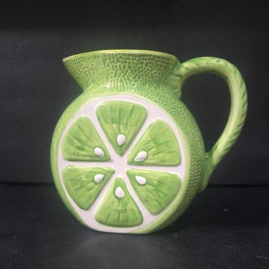 Alco Industries Lime Ceramic Pitcher, Vintage Green Jug, Replacement Tableware - Thumbnail 4