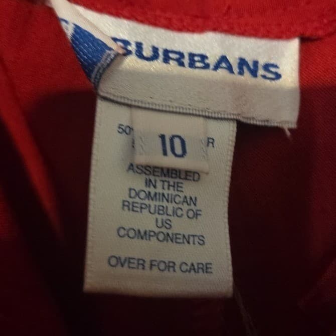 Suburbans Vintage Red High Waisted Pleated Straight Leg Pants, Woman's Size 10 - Thumbnail 5