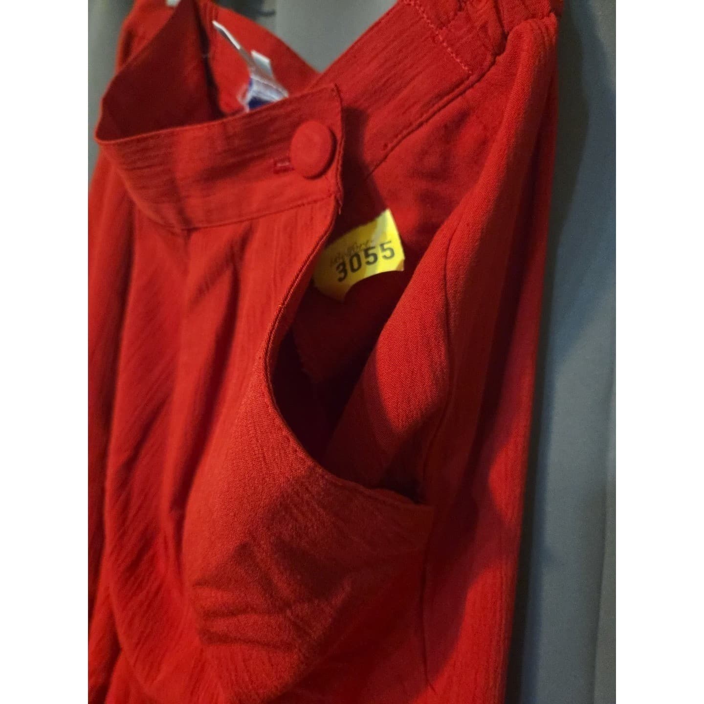 Suburbans Vintage Red High Waisted Pleated Straight Leg Pants, Woman's Size 10 - Thumbnail 7