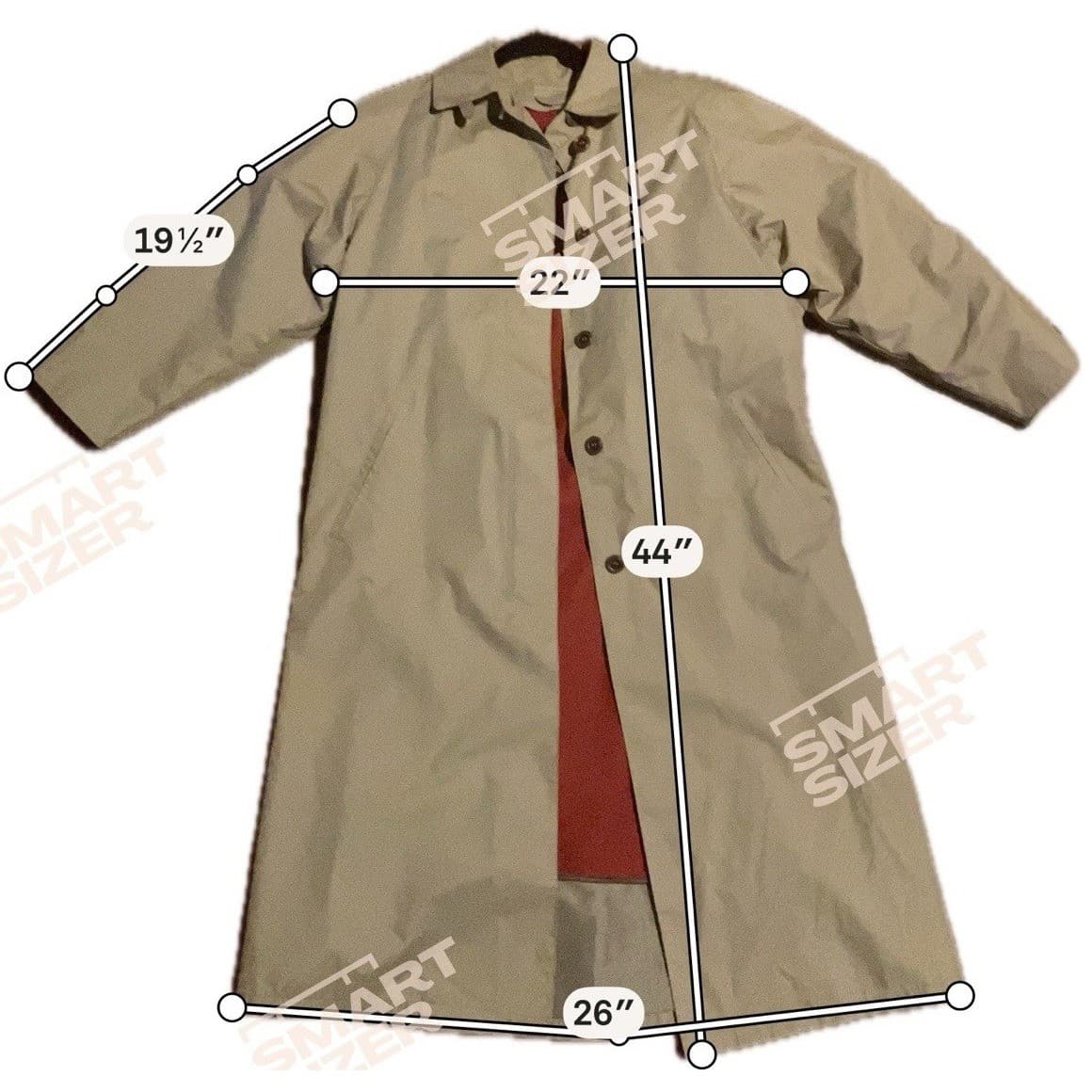 London Fog Tempo Europa Tan Khaki Trench Coat, Red Wool Liner, Women's Petite 4 - Thumbnail 2