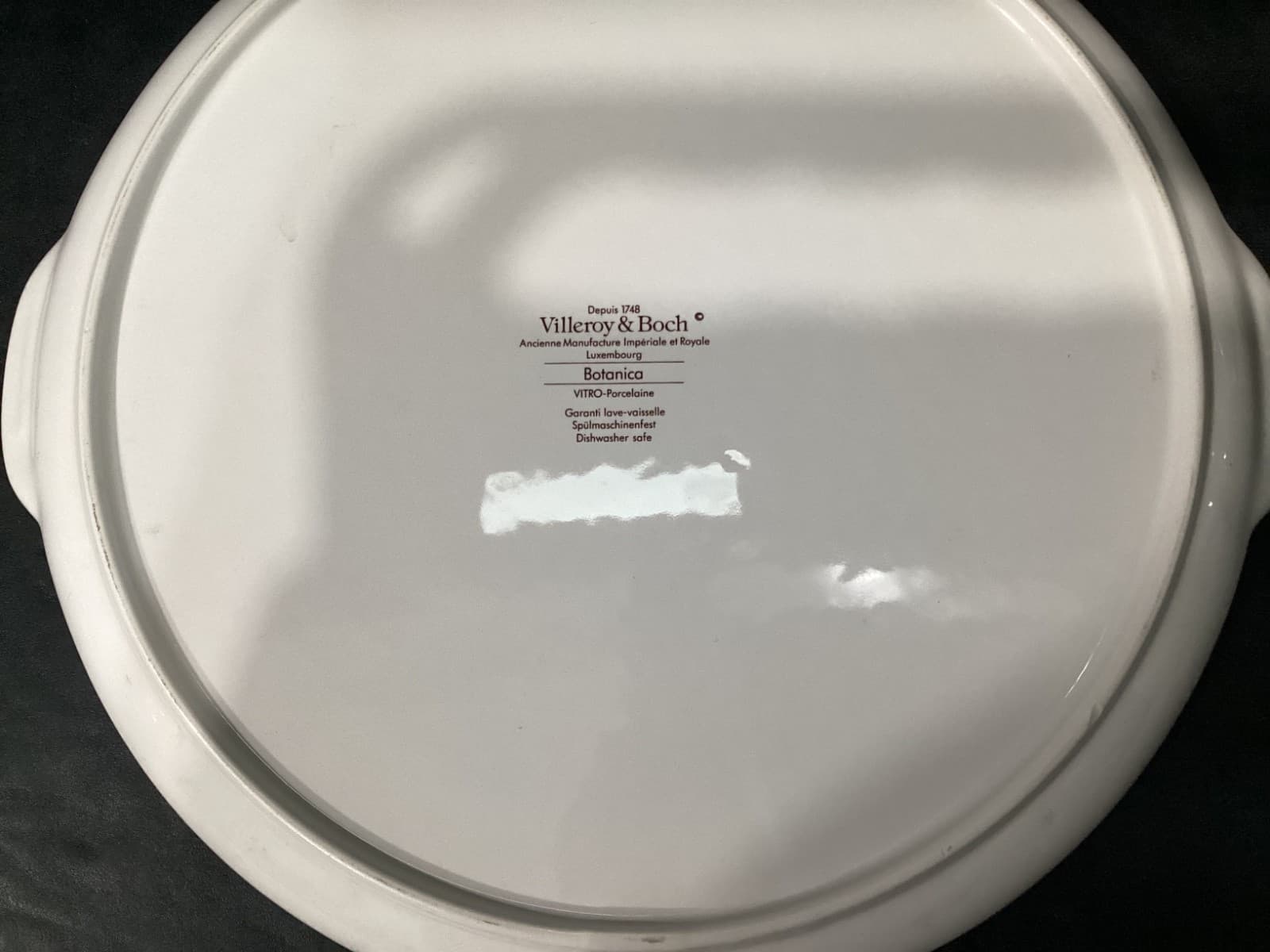 Villeroy and Boch Botanica Knautia Arvensis Tab Handled 12" Cake Plate Platter - Thumbnail 5