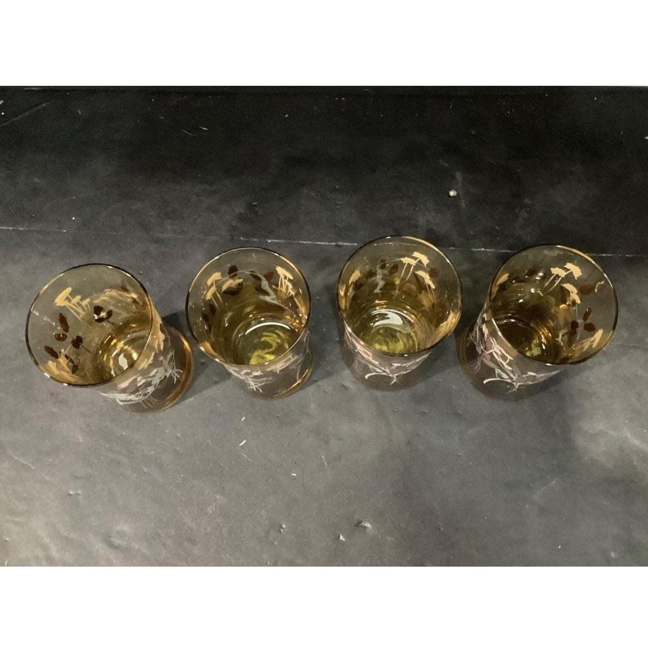 Federal Glass Interlude Highball Glasses, Set of 4, Hourglass, Floral Tumblers - Thumbnail 4
