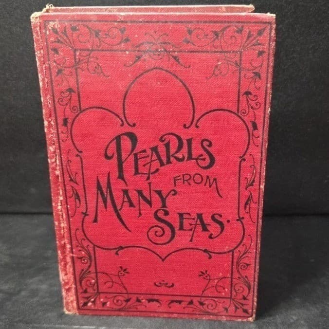 Pearls From Many Seas Rev J B McClure Antique 1897 Red Hardcover Book Chicago - Thumbnail 2