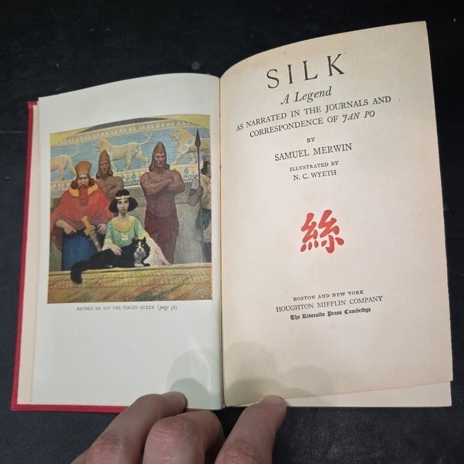 Silk A Legend Samuel Merwin 1923 NC Wyeth Illustrated Hardcover 3rd Impression - Thumbnail 4