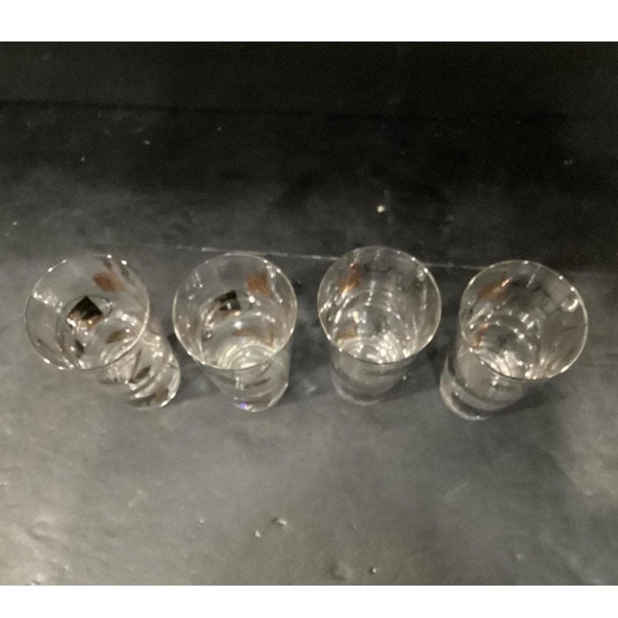 Fuller Brush Swanky Swigg Tumblers, Set of 4, Black Gold Highball Glasses - Thumbnail 4