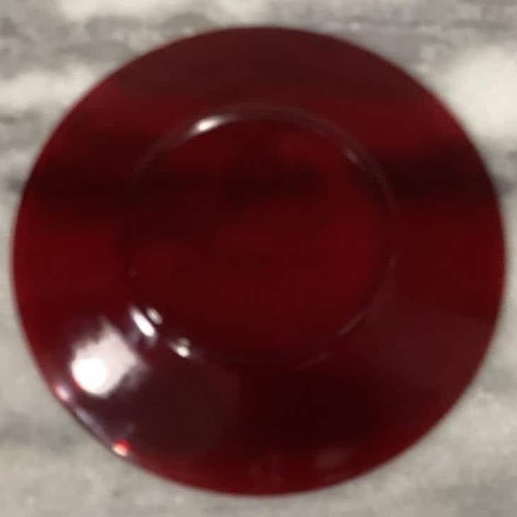 Anchor Hocking Royal Ruby Red Glass Luncheon Plates, Set of 2 Vintage Dinnerware - Thumbnail 3