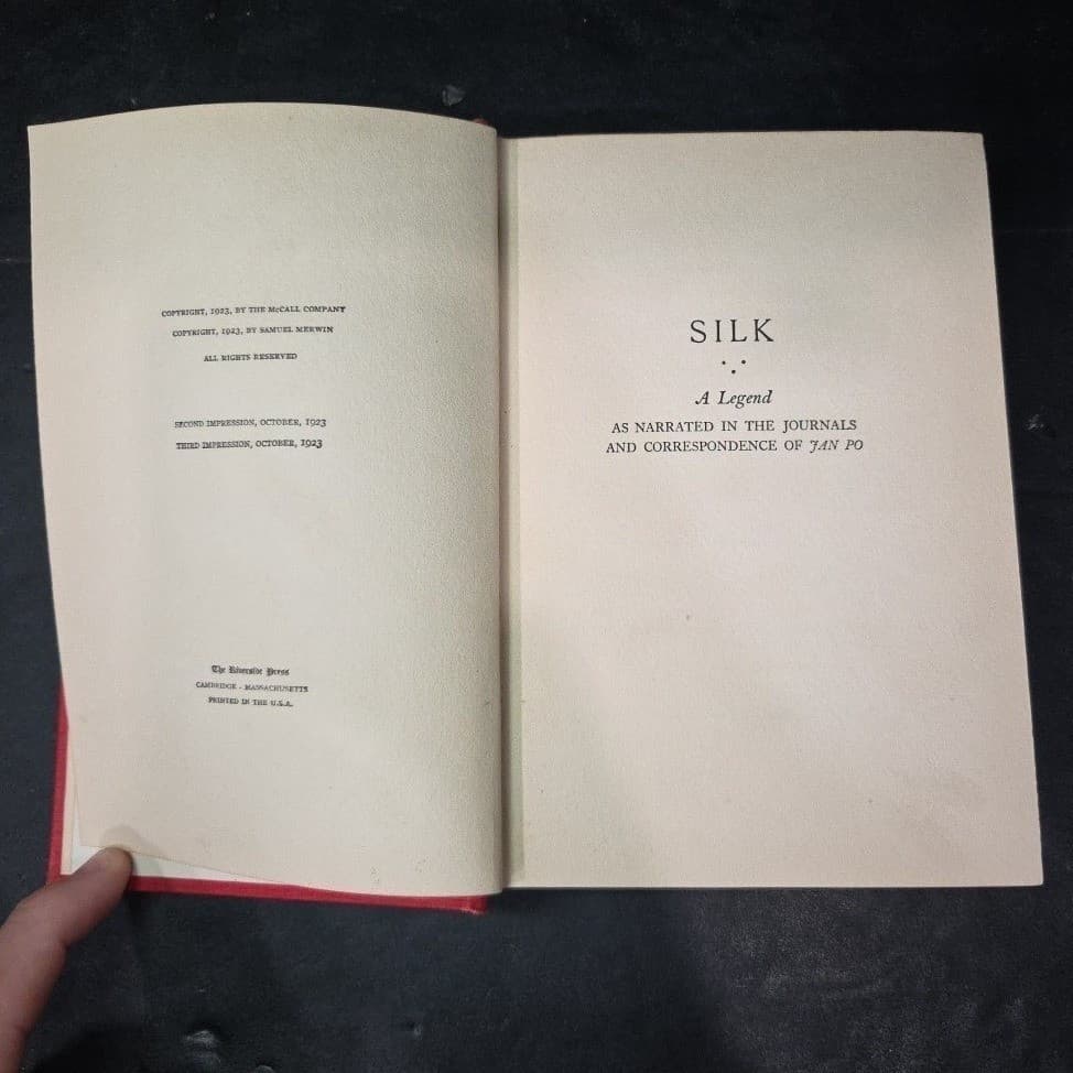 Silk A Legend Samuel Merwin 1923 NC Wyeth Illustrated Hardcover 3rd Impression - Thumbnail 5