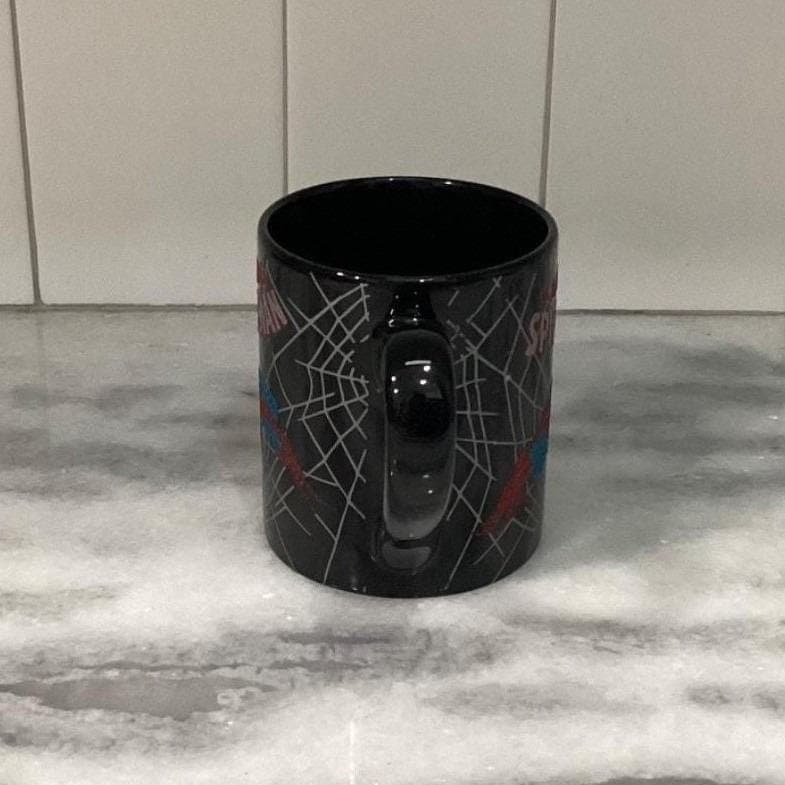 Amazing Spider-Man Black Coffee Cup, Marvel Glitter Mug, Superhero Drinkware - Thumbnail 9