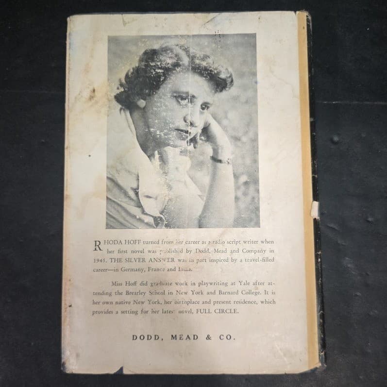 Full Circle by Rhoda Hoff 1947 Hardcover Novel with Dust Jacket Dodd Mead Co - Thumbnail 8