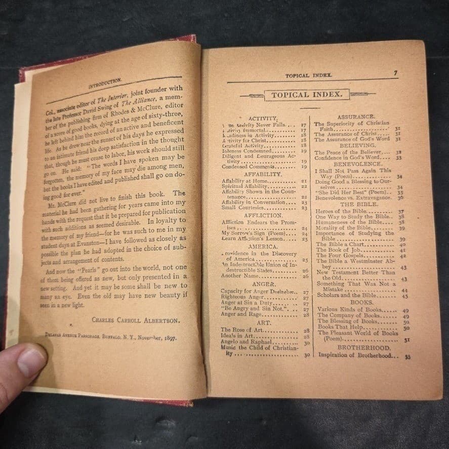 Pearls From Many Seas Rev J B McClure Antique 1897 Red Hardcover Book Chicago - Thumbnail 5