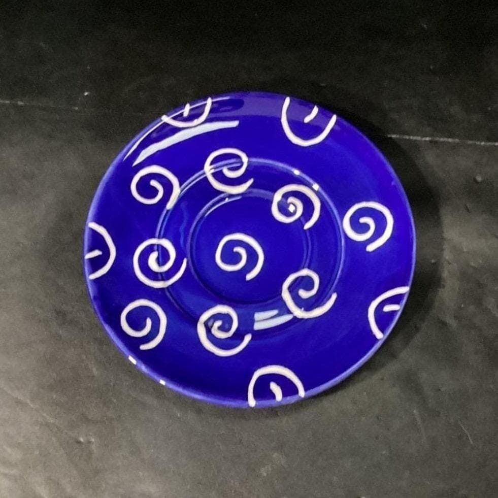 Pacific Rim Blue Salad Plates, Set of 4, Multi-patterned Dishes, Dinnerware - Thumbnail 5