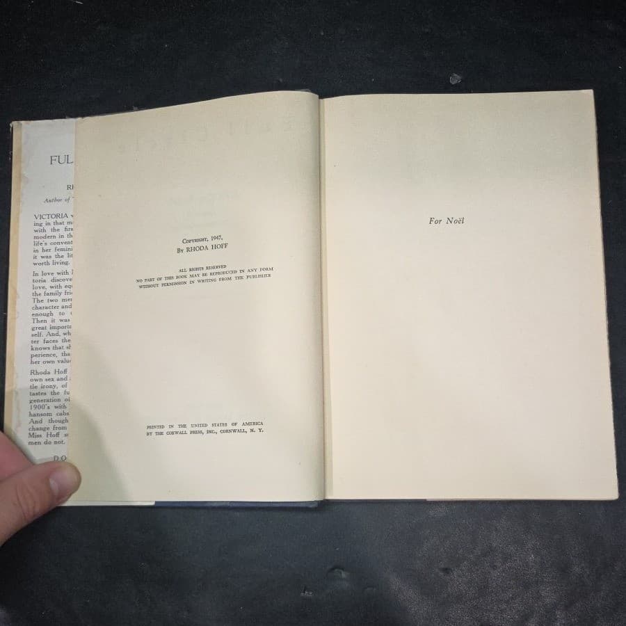 Full Circle by Rhoda Hoff 1947 Hardcover Novel with Dust Jacket Dodd Mead Co - Thumbnail 5