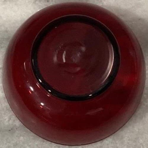Anchor Hocking Royal Ruby Footed Fruit Bowls, Set of 4, Vtg Glassware Dinnerware - Thumbnail 4