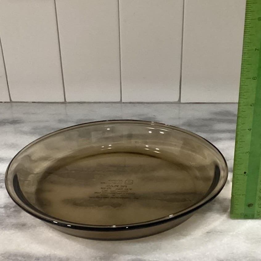 Anchor Hocking Pie Plates #1060, Set of 2, Vtg Amber Brown Bakeware, Ovenware - Thumbnail 3