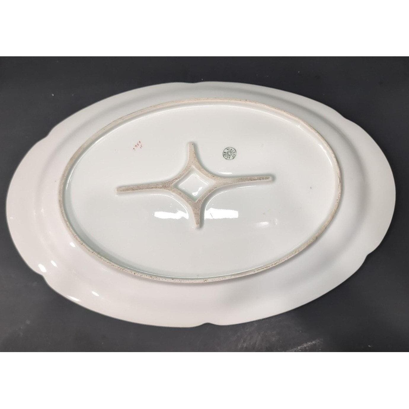 Alice Austria Purple Roses Platter, Vintage Oval Serving Dish, Floral Serveware - Thumbnail 5