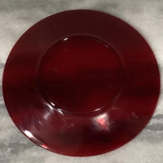 Anchor Hocking Ruby Red Glass Luncheon Plates, Set of 4, Vintage Glassware - Thumbnail 3