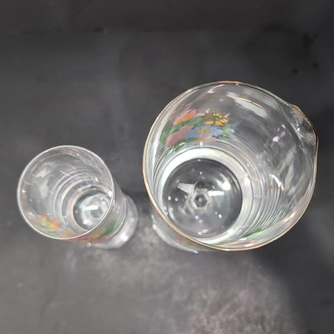 Arcopal Floral Vintage Pitcher and Glass, French Stemmed Drinkware, Glassware - Thumbnail 5