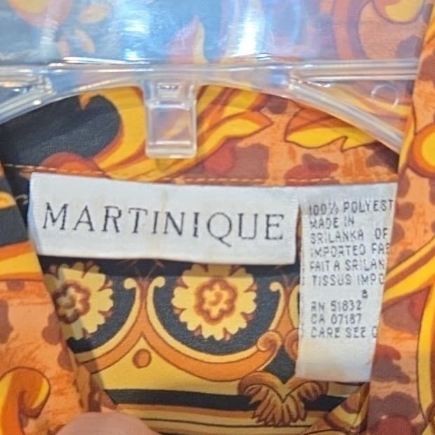 Martinique Gold Baroque Leopard Print Button Down. Woman's Size 8, Long Sleeve - Thumbnail 5
