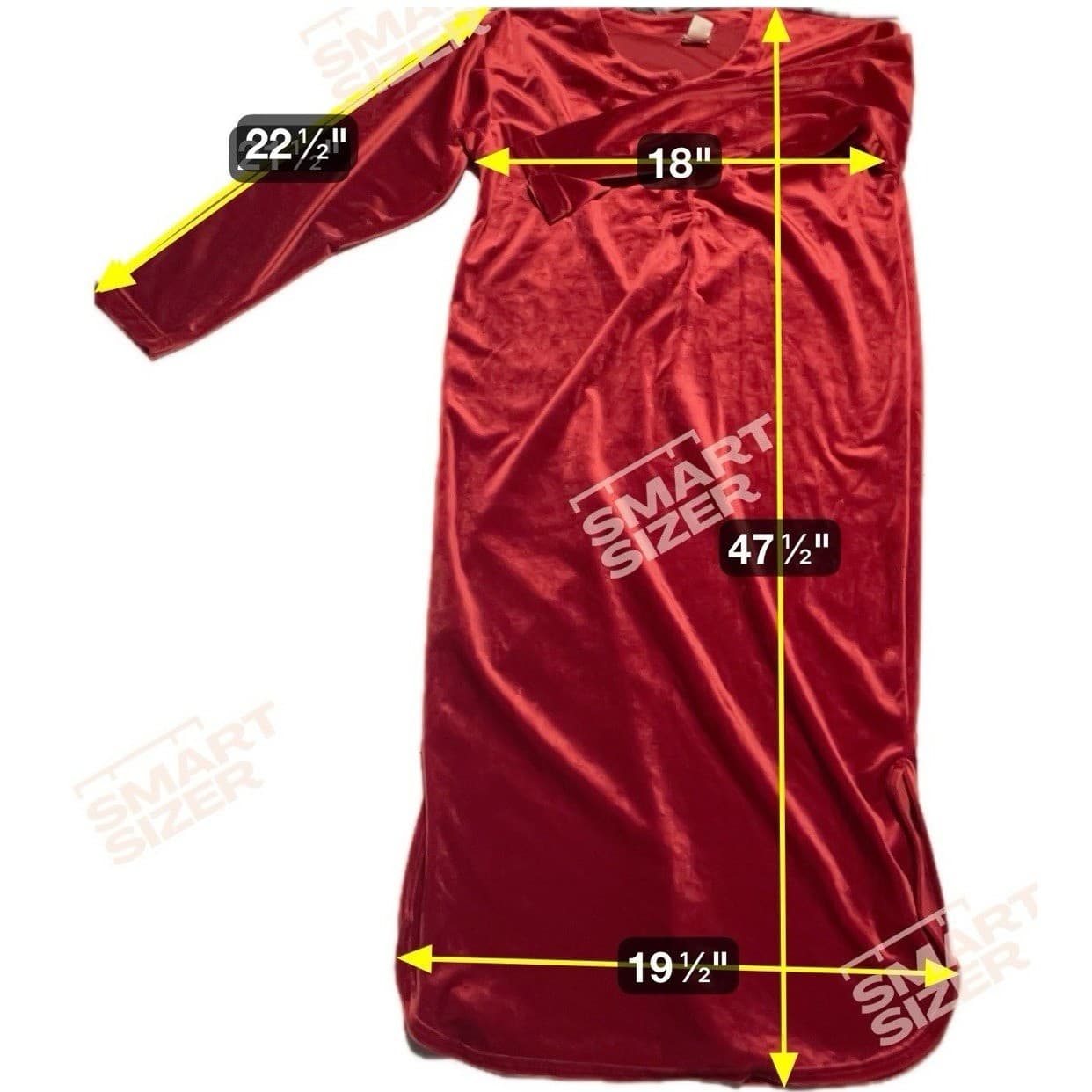 Gilligan & O'Malley Red Velvet Henley Long Sleeve Nightgown, Woman's S Sleepwear - Thumbnail 2