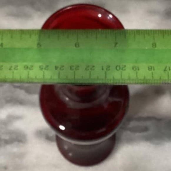 Wheaton Glass Ruby Red Flower Vase, 11" Tall Bottle Form With Rope Accent - Thumbnail 3