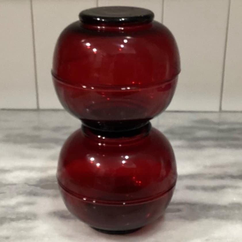 Anchor Hocking Royal Ruby Footed Fruit Bowls, Set of 4, Vtg Glassware Dinnerware - Thumbnail 11
