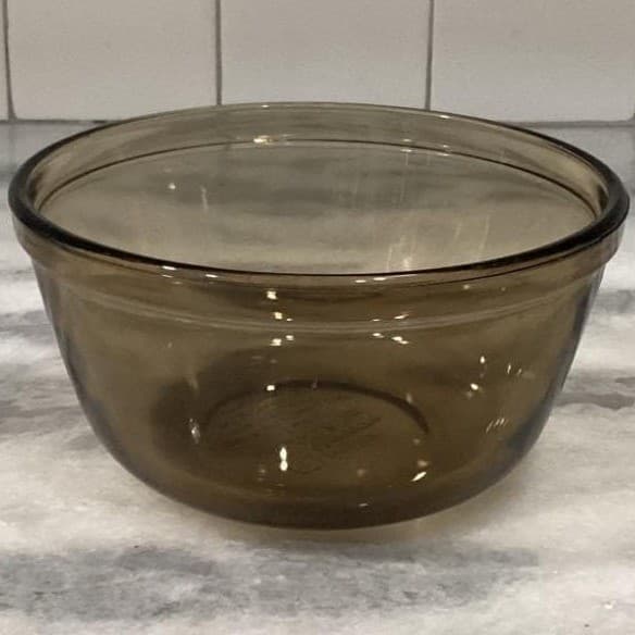 Anchor Hocking Ovenware Amber 1Qt Mixing Bowl #1056, Brown Glass, Kitchenware - Thumbnail 8