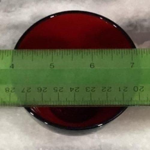 Anchor Hocking Royal Ruby Red Teacups & Saucers, Set of 4, Vintage Glassware - Thumbnail 3