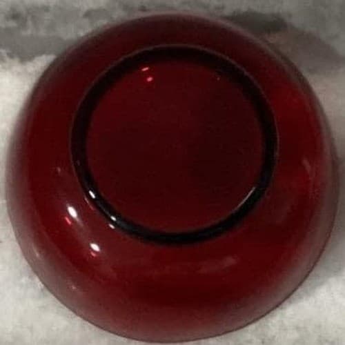 Anchor Hocking Royal Ruby Footed Fruit Bowls, Set of 2, Vintage Red Glass - Thumbnail 4