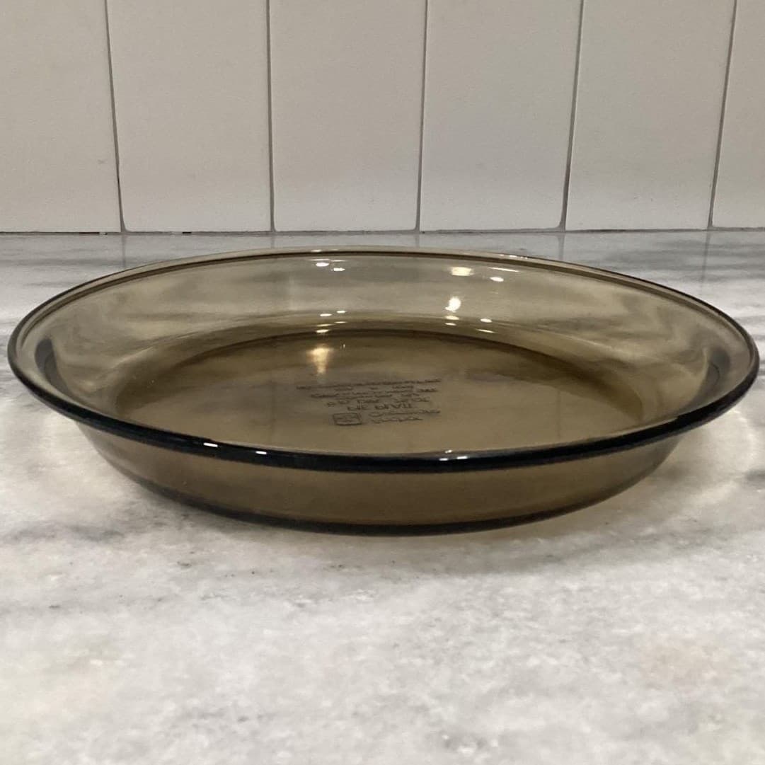 Anchor Hocking Pie Plates #1060, Set of 2, Vtg Amber Brown Bakeware, Ovenware - Thumbnail 14