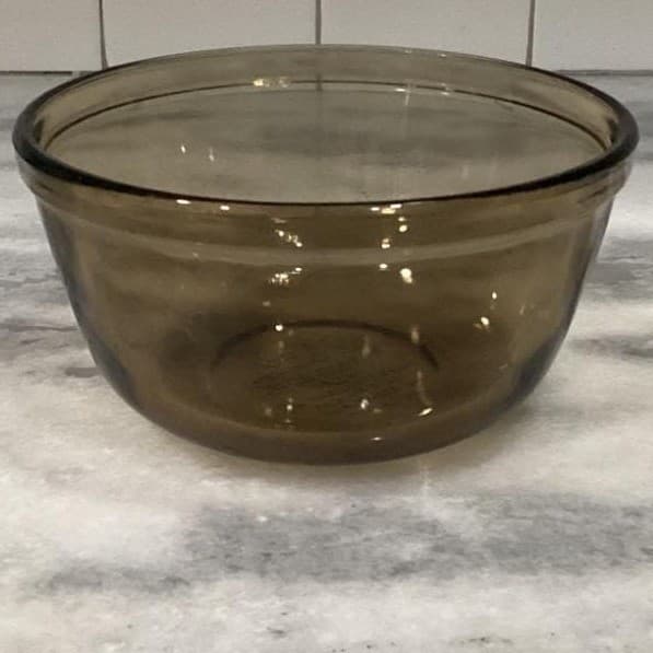 Anchor Hocking Ovenware Amber 1Qt Mixing Bowl #1056, Brown Glass, Kitchenware - Thumbnail 10
