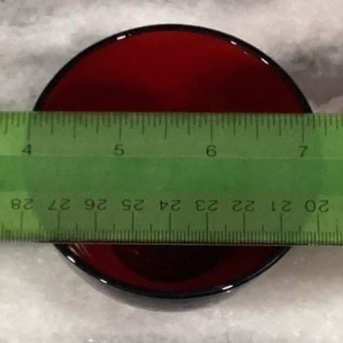 Anchor Hocking Royal Ruby Red Teacups & Saucers, Set of 2, Vintage Glassware - Thumbnail 4