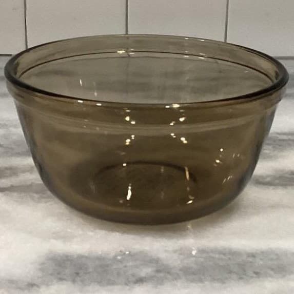 Anchor Hocking Ovenware Amber 1Qt Mixing Bowl #1056, Brown Glass, Kitchenware - Thumbnail 12